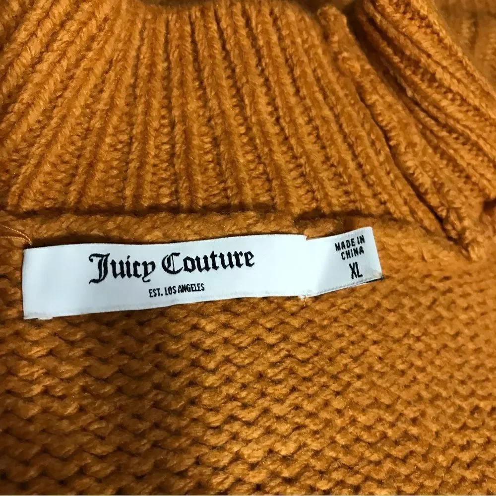 Juicy Couture California Sunrise High-Neck Knit Sweater Size XL